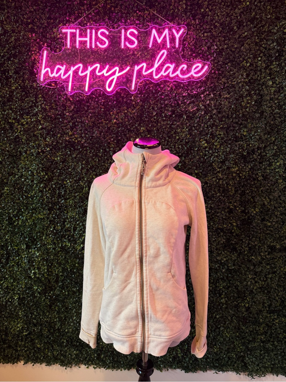 Lululemon Cream Full-Zip Hoodie